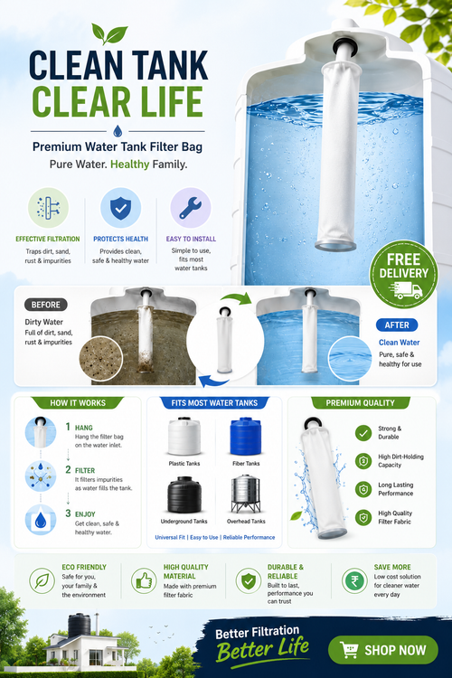 Premium Water Tank Filter Bag- Need of every Home for the safety of family