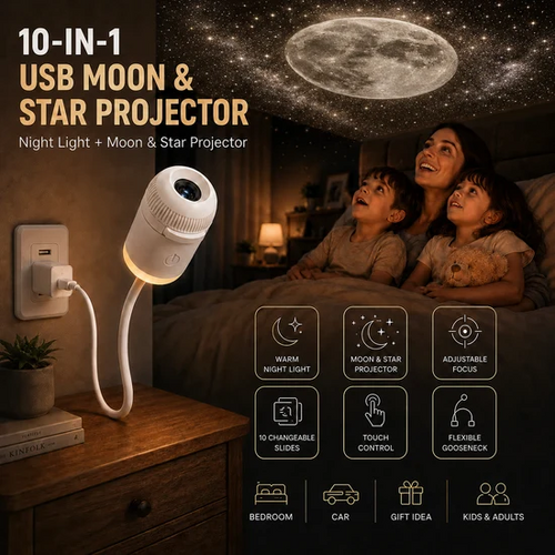 LED Galaxy Projection Light with changing disc