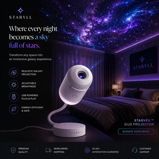 LED Galaxy Projection Light with changing disc