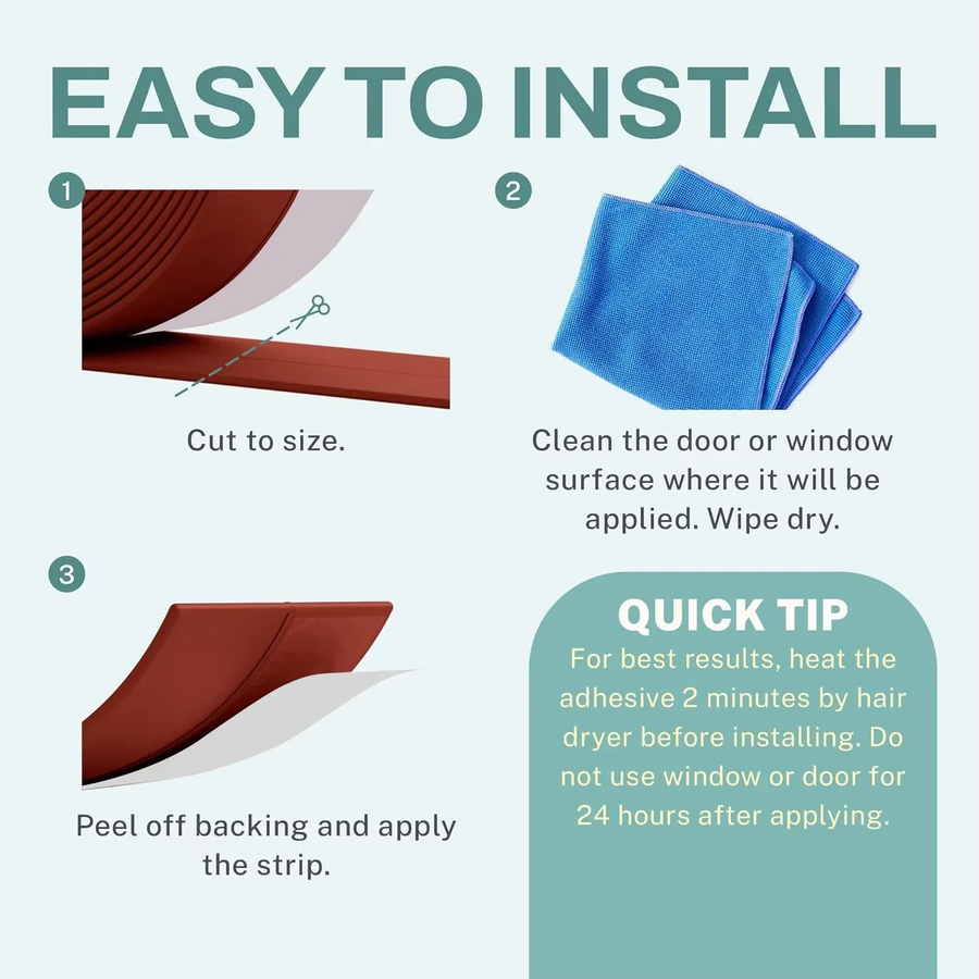 Door and window Seal Tape 3M - Best Protection from dust, insects and save cooling of Room