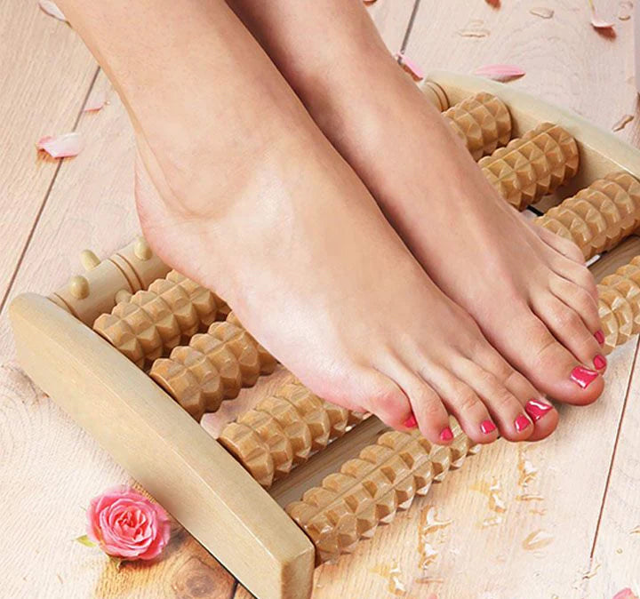 Foot Wooden Massager Roller Plantar Fasciitis Relief Feet Pain Muscle Relaxation Massage Tools