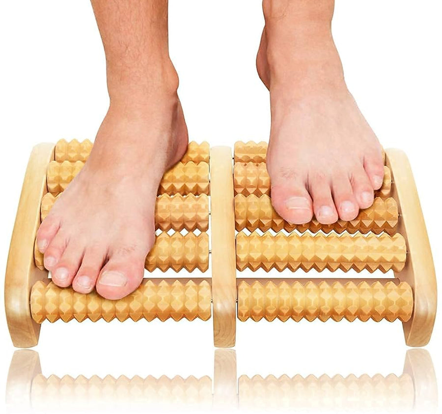 Foot Wooden Massager Roller Plantar Fasciitis Relief Feet Pain Muscle Relaxation Massage Tools