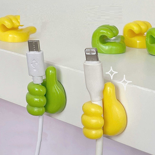 Pack of 10 Mini mobile cable holder thumb