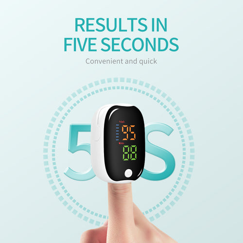 Fingertip Pulse Oximeter – Accurately Check SpO2 & Heart Rate at Home Daily with Single Button