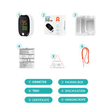 Fingertip Pulse Oximeter – Accurately Check SpO2 & Heart Rate at Home Daily with Single Button