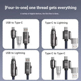 4-in-1 Charging Cable USB A / C Type + Lighting / C Type