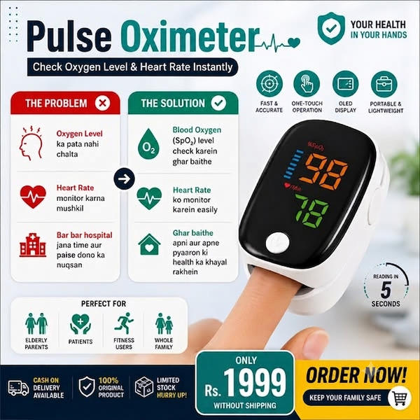 Pulse Oximeter – Accurately Check SpO2 & Heart Rate