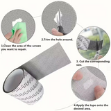 Pack of 2 Mesh Window Screen Repair Tape