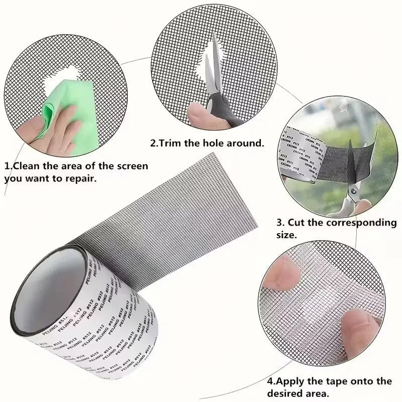 Pack of 2 Mesh Window Screen Repair Tape