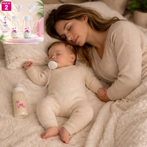 240ml Hands Free Feeding Bottle With Free Cleaning Brush