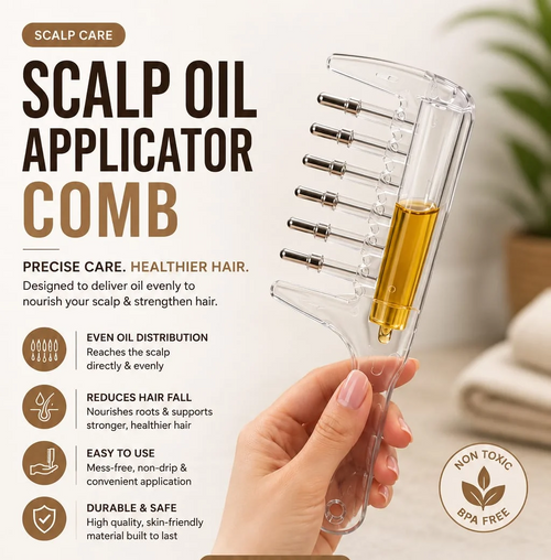 2in1 Hair Oiling Comb – Precision Oiling in Hair Roots