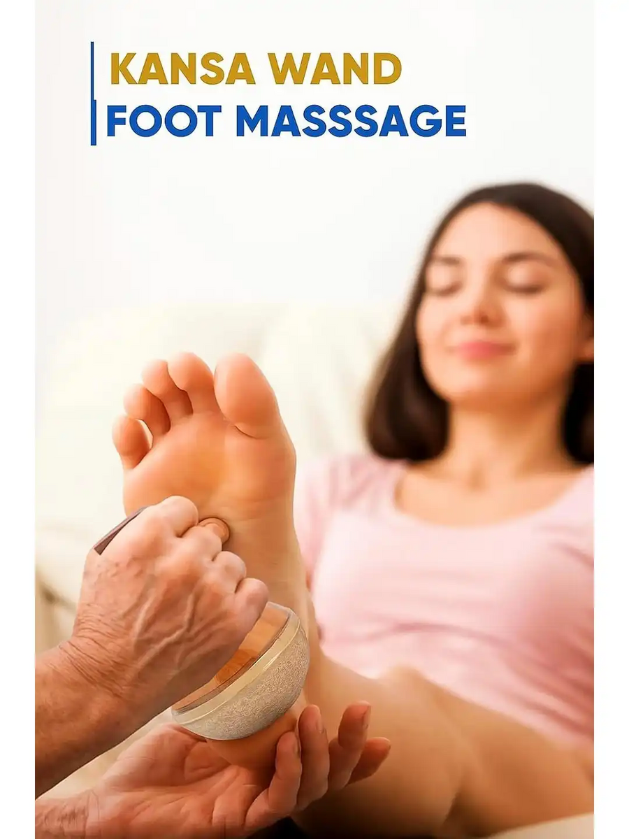 Kansa Wand for Feet & Face Relaxation, Wellness & Detox