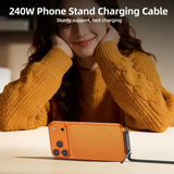 3in1 Mobile Charging Cable used for Mobile Stand + 240W Fast Charging Capability + Unbreakable cable
