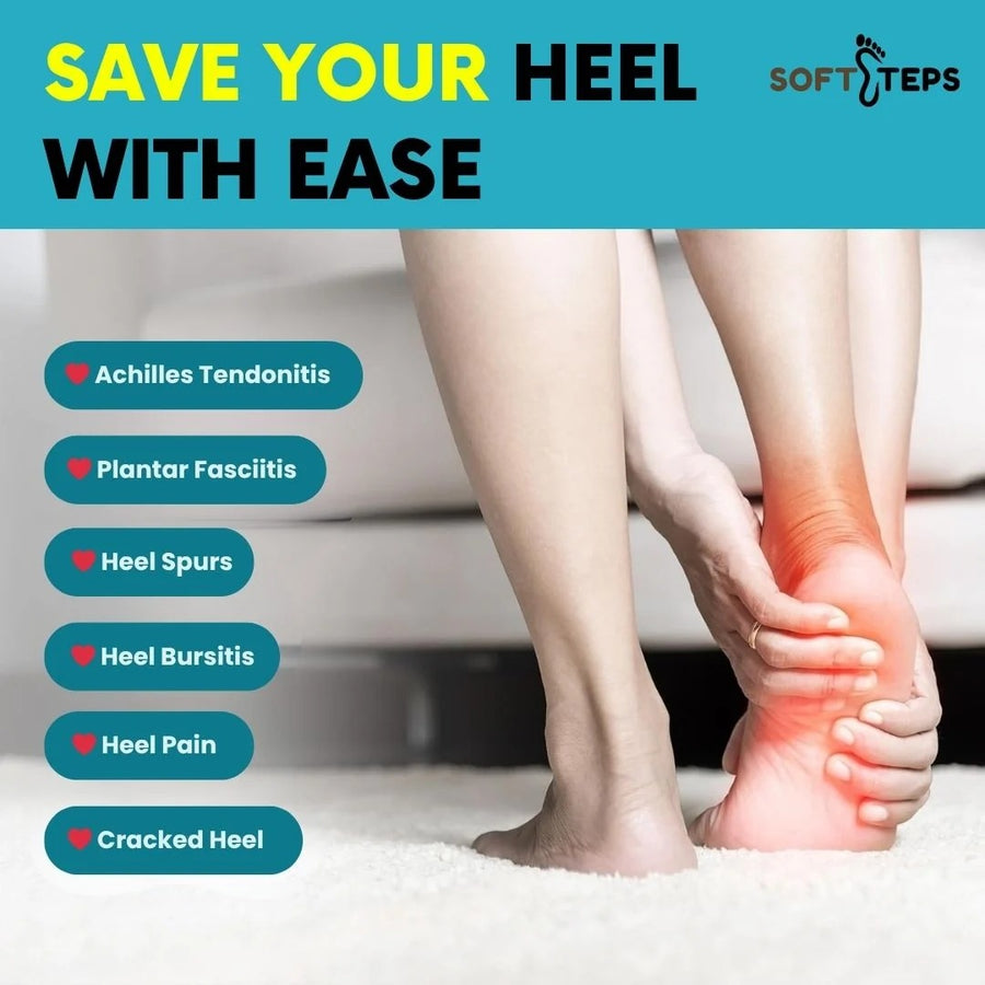 Soft Steps Heel Protectors - Stretchable Fit in Any Foot Size